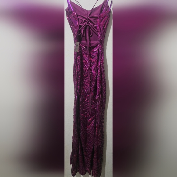 Windsor Radiant Magenta Sequin Maxi Dress - Picture 3 of 5